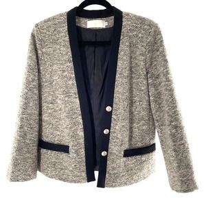 13YI Studios Womens Button-Up Cardigan Sweater Long Sleeve Pockets Size S Gray